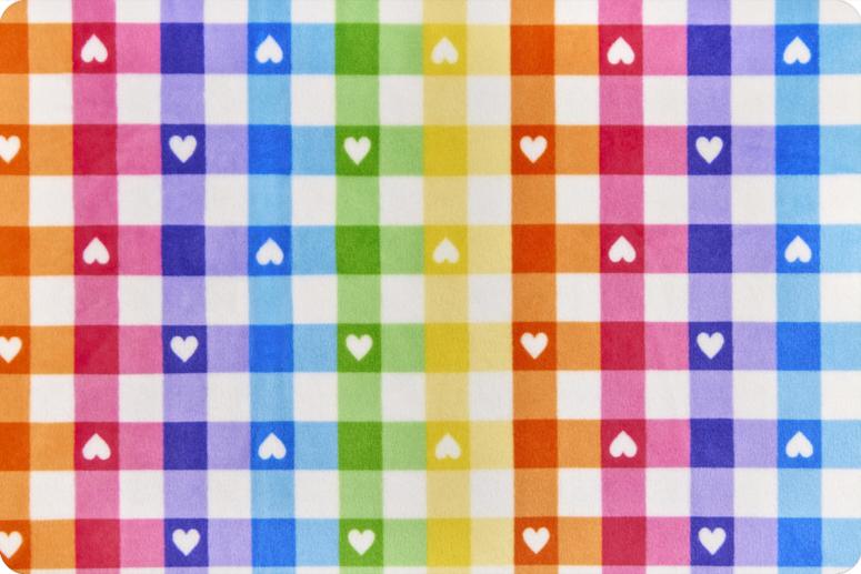 Digital Cuddle - Gingham Hearts - Fuchsia