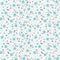 Doodle Baby Flannel Dream Flower - Turquoise/White