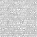 Doodle Baby Flannel Sweet Words - Grey