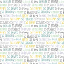 Doodle Baby Flannel Sweet Words - Pastel/Multi