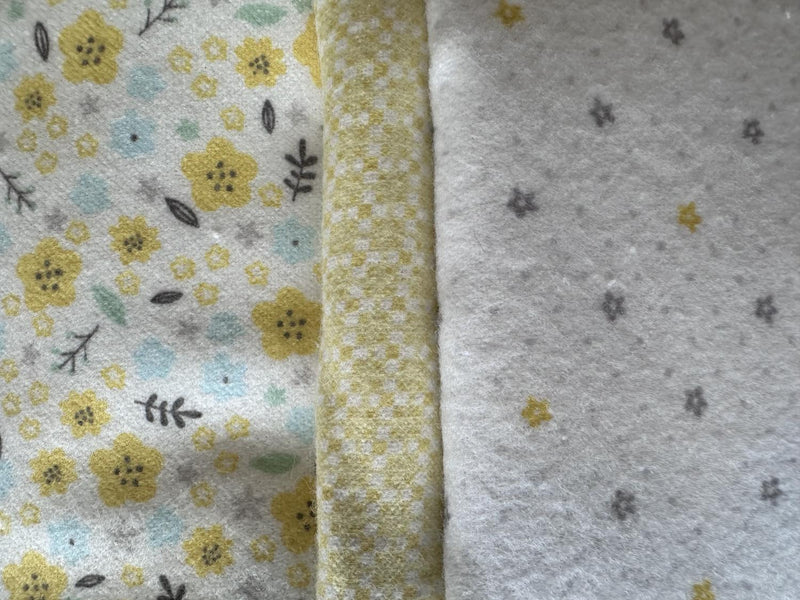 Doodle Baby Flannel Yellow Flower Pillowcase Kit