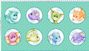 Dragon Friends 24" Circle Panel - Aqua