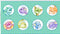 Dragon Friends 24" Circle Panel - Aqua