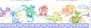 Dragon Friends Border Stripe - White