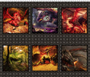 Dragons 36" Block Panel - Multi