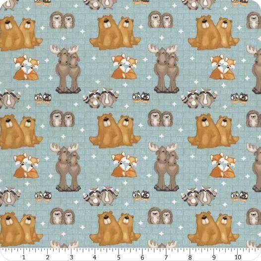 Dream Big Little One Side by Side Animals - Blue