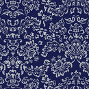 Elegant Keepsakes Elegant Filigree Silver Metallic - Navy