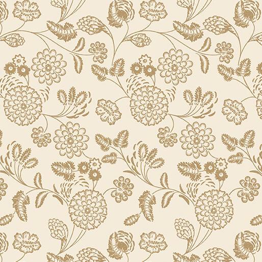Elegant Keepsakes Elegant Jacobean Gold Metallic - Ecru