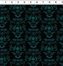 Emerald Hollow Damask - Black