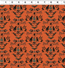Emerald Hollow Damask - Orange