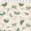 En Bleu Tossed Butterflies - Light Cream