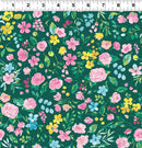 Ethereal Garden Mixed Floral - Dark Emerald