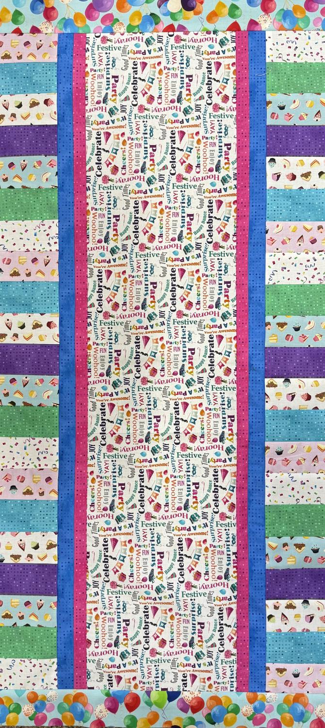 Fab-Focus Tablerunner - Birthday, no pattern