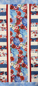 Fab-Focus Tablerunner - Patriotic Flowers, no pattern