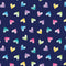Fairytale Dreams Bejeweled Hearts - Navy