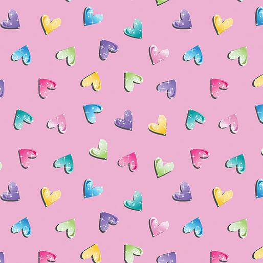Fairytale Dreams Bejeweled Hearts - Pink