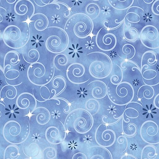 Fairytale Dreams Dazzling Swirls - Dark Blue