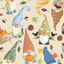 Falling for Gnomes -Allover Fall Gnomes - Cream