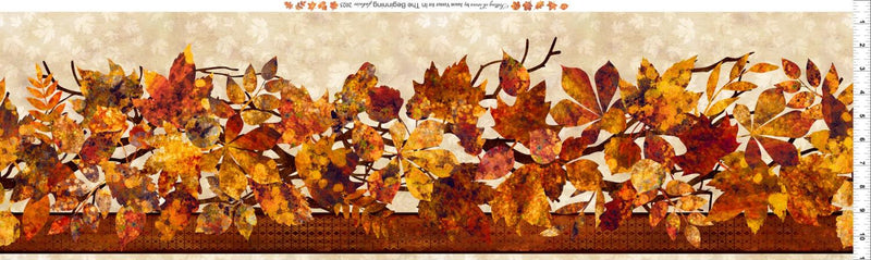 Fallling Leaves Border Stripe - Multi