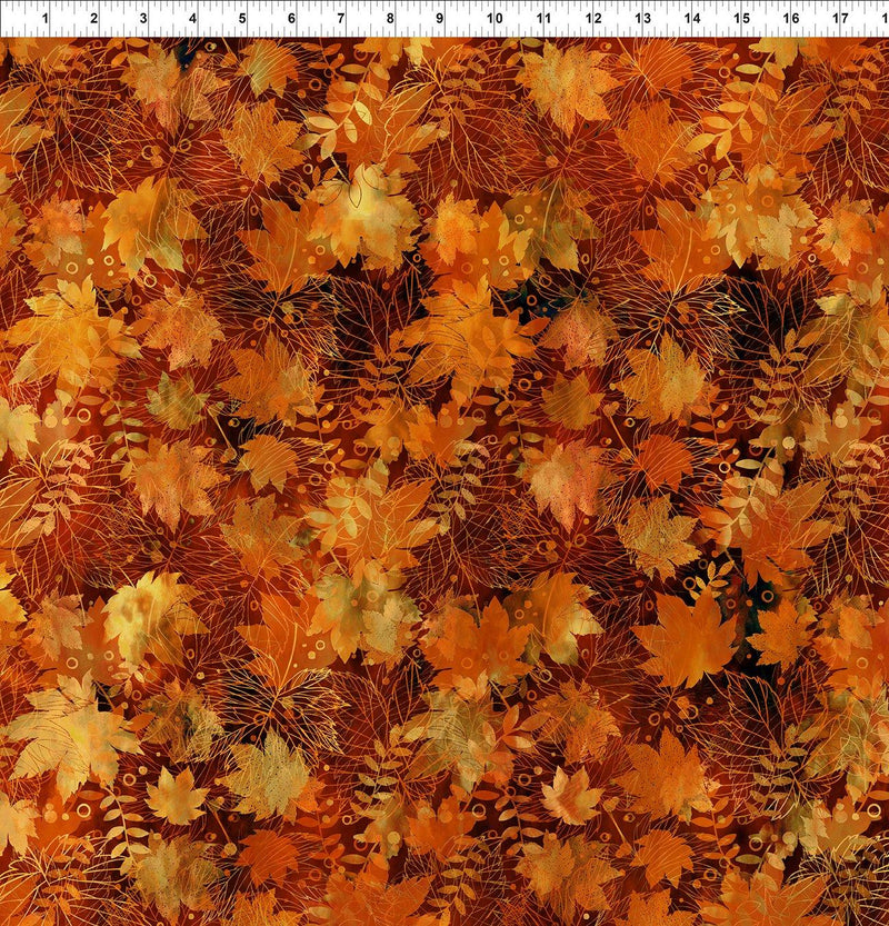 Fallling Leaves Collage - Rust