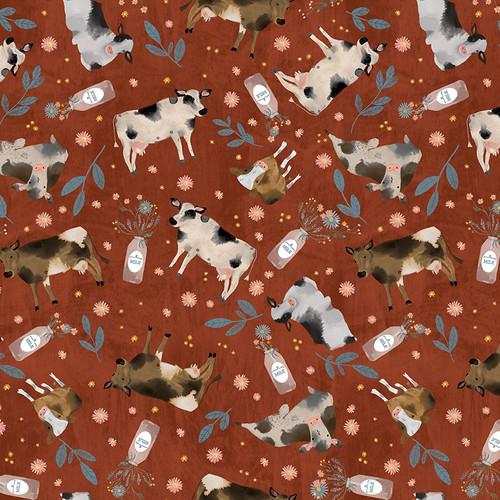 Farm Country Tossed Cows - Red