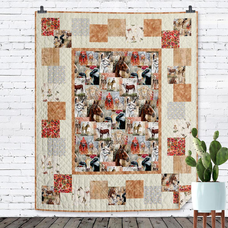Farm Life - Quilters Palette - Lt. Rust Version Quilt Kit