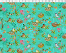 Feathered Friends - Digital Nesting Birds - Turquoise