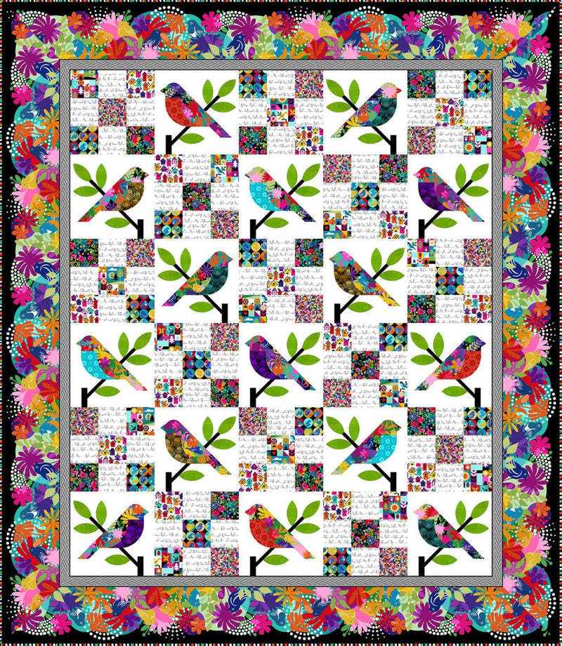 Flock Together Multicolor Quilt Kit