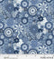 Floral Crochet 108" - Blue