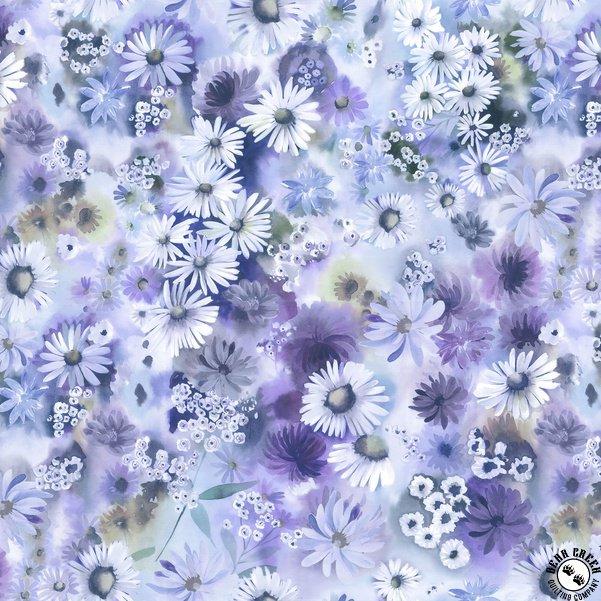 Flower Patch 108" - Blue/Purple