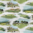Fore! Golfing Toile Mist Gray