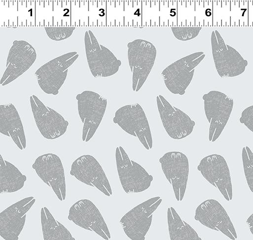 Forest Ferns Hares - Mist Gray