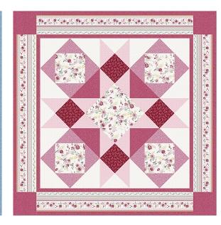 French Meadow Meadow Star Quilt Kit - Rose