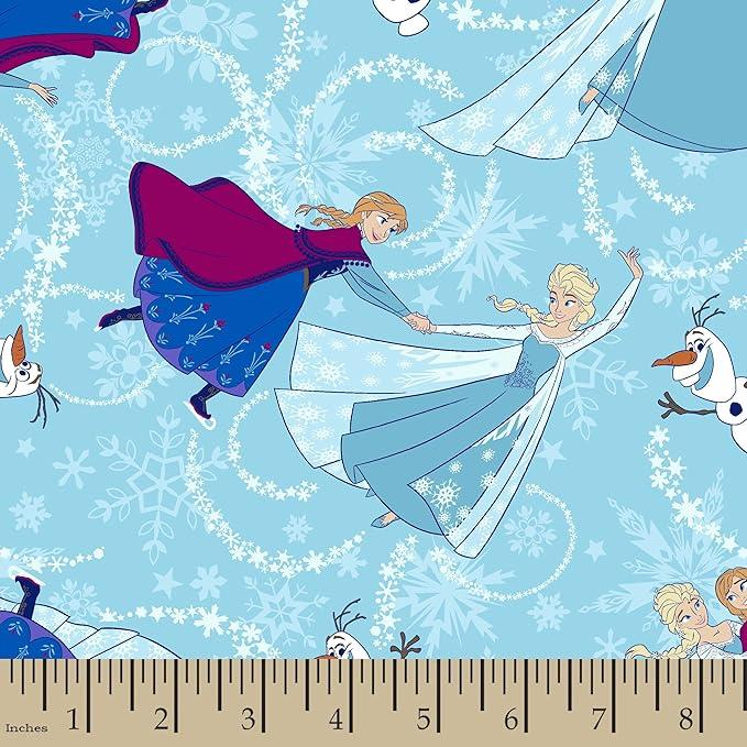 Frozen Sisters Ice Skating Toss with Glitter - Blue