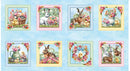 Garden Tea 24" Block Panel - Sky Blue