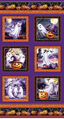 Ghostly Soiree 24" Block Panel - Purple