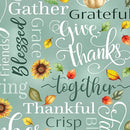 Give Thanks Thankful Words - Sage