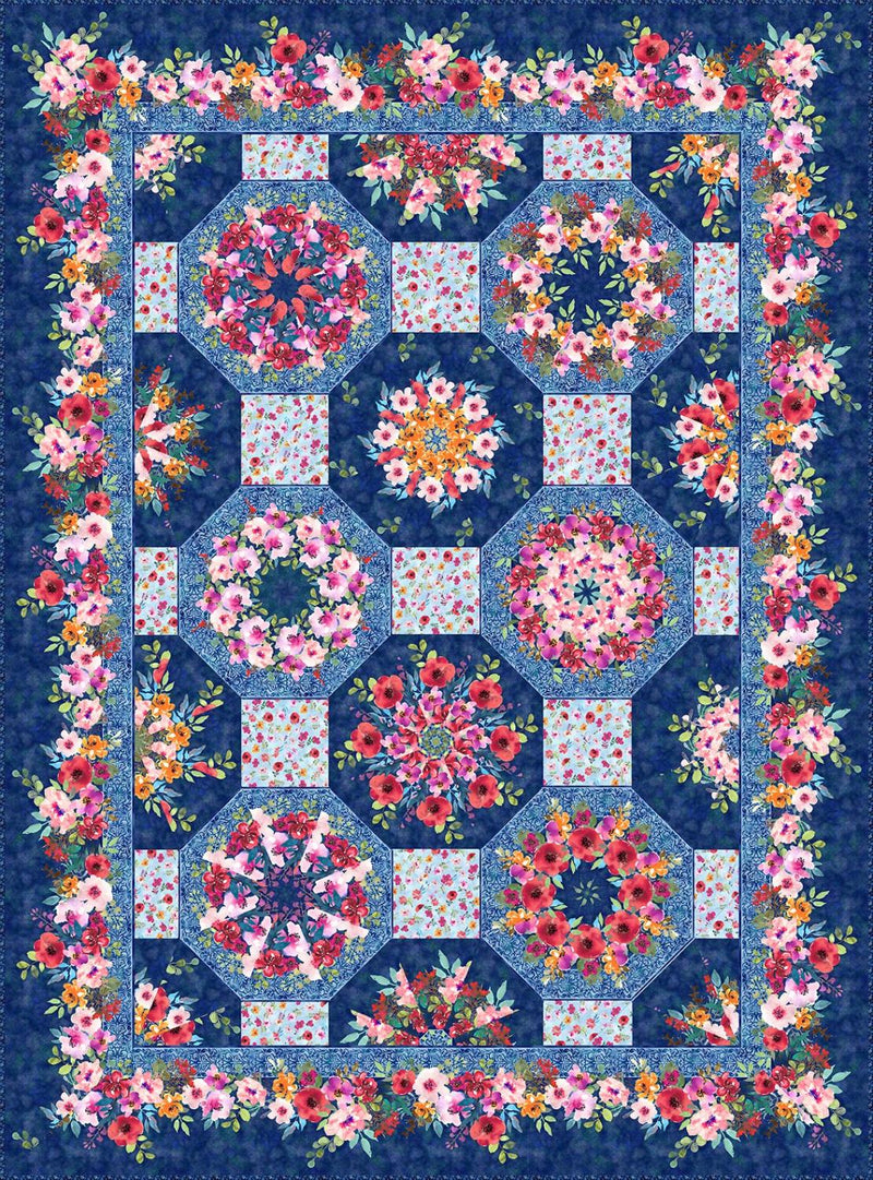 Glorious Garden Kaleidoscope Quilt Kit