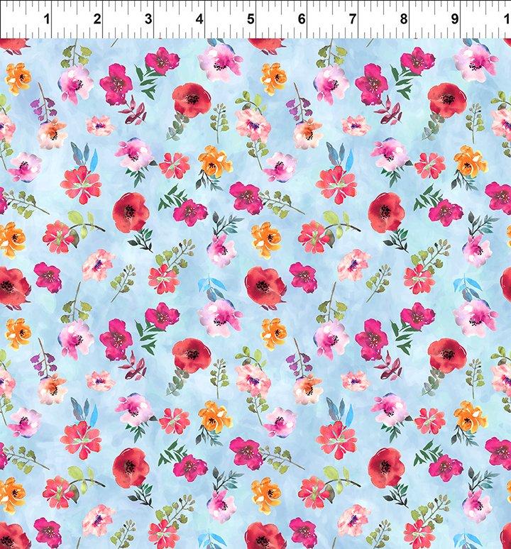 Glorious Garden Small Floral - Light Blue
