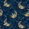 Gypsy Flutter Crescent Moons with Dragonflies - Dark Blue