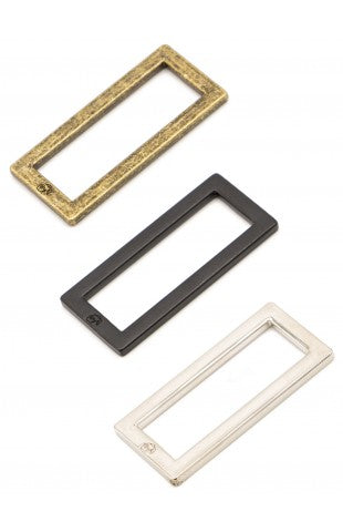 Rectangle Rings 1.5" Set of Two - Antique Brass