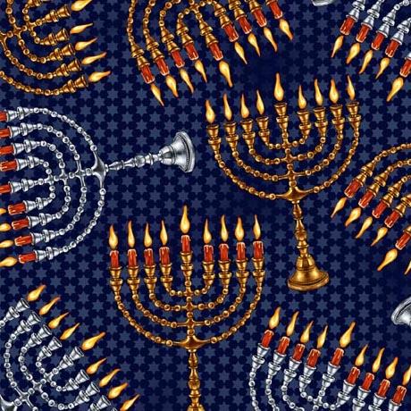 Hanukkah Festival Menorahs - Navy