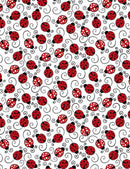 Happy Critters- Little Red Ladybugs - White