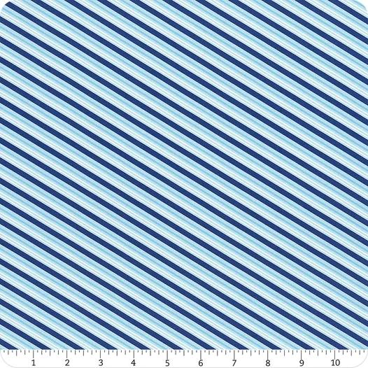 Happy Hanukkah Diagonal Stripe - Blue