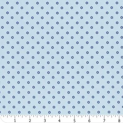 Happy Hanukkah Mini Stars - Light Blue