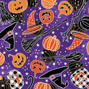 Happy Hauntings Halloween Magic - Purple with Glow in the Dark