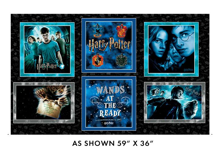 Harry Potter 36" x 59" Pillow Panel - Black