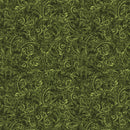 Harvest Beauty Paisley Scroll - Dark Green