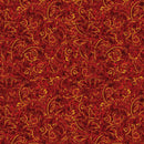 Harvest Beauty Paisley Scroll - Red/Gold