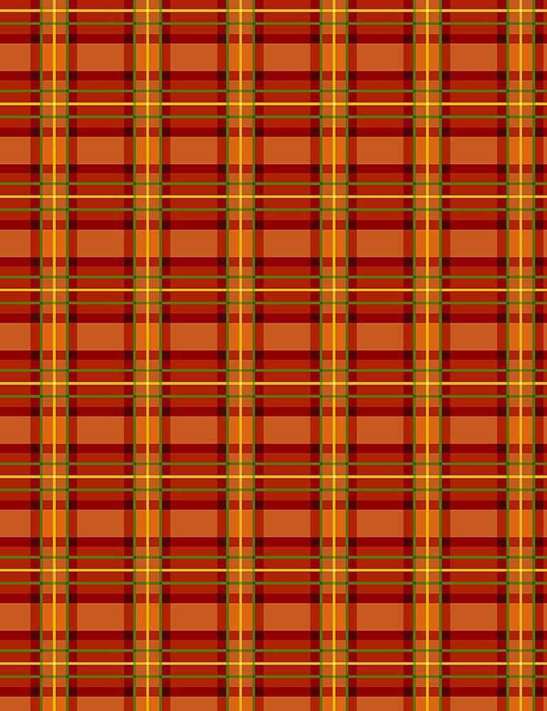 Havest Leaves - Autumn Leaves Plaid - Red